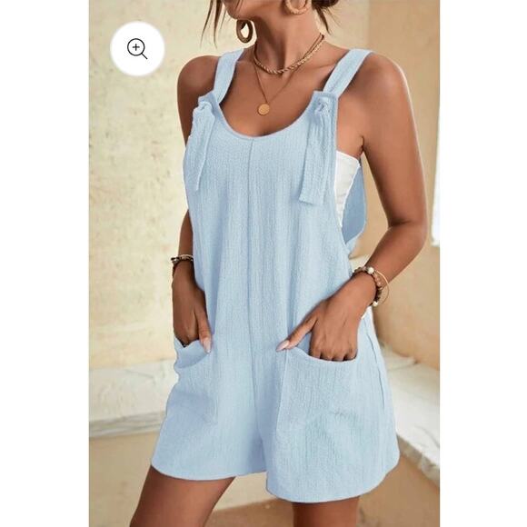 Shein romper Size medium pastel boho hippie textured basic - Picture 1 of 6